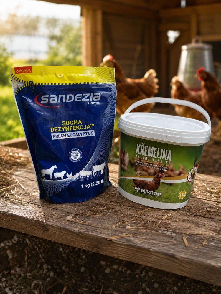 Hygienický set pre kurín – SANDEZIA 1 kg + KREMELINA 1,5 kg
